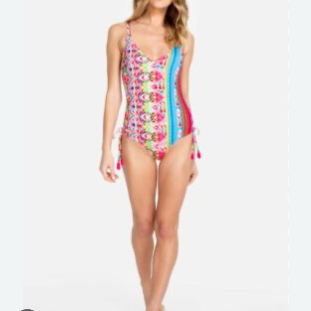 Johnny Was Multicolor One Piece Swimsuit